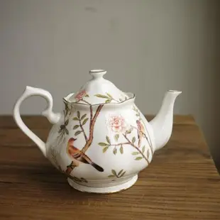 英國高端骨瓷喜上眉梢花鳥茶具套裝英式輕奢簡約茶具餐盤下午茶