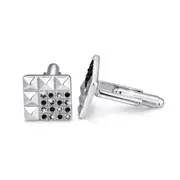 Krystal Couture Embellished With Preciosa® Crystal Cubix Cuffinks Black