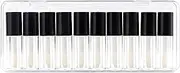 [Kzvsiy] 10pcs Empty Lip Gloss Tubes, 1.2ml Mini Refillable Lip Balm & Lip Gloss Containers, Transparent Lipstick Bottles with Black Caps for DIY Lip Balms & Cosmetics