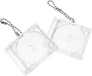 [CORHAD] 2pcs Mini Album Keychain Decoration Mini CD Fan Merchandise Keychain Making Supplies Mini CD Accessory Keychain DIY Mini CD Keepsake Mini CD Trinket Mini CD Charm