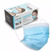 50 PCS Blue Face Mask Disposable 3-PLY 98% Filter Quality Earloop Mouth Cover