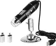 [RDJ Bouns] Electron Microscope - Handheld, Portable, Digital USB Microscope for Adults & Kids - Adjustable Magnification, Connects to Phone & Computer - Perfect for Soldering & Electronics