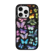 iPhone 16 Pro Impact Case MagSafe Compatible Butterfly Rainbow