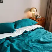 Dickies Gauze Texture Quilt Cover Set Peacock Queen