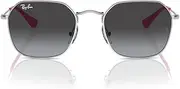 [Ray-Ban] Unisex Kid's Rj9594s Jim Sunglasses, Silver/Grey Gradient, 49 mm