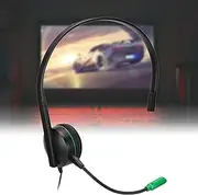 Unilateral Headphone, Noise Reduction ABS Micphone Head Mounted 360° Stereo Sound Gaming Headphone for One