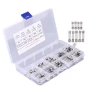 100Pcs Glass Tube Assortment Kit For Car Circuit And Transparent 5