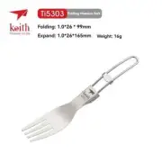 Keith Titanium Fork: Portable Lightweight Cutlery For Outdoor Picnics And Hiking