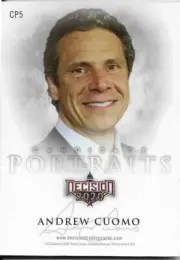 2020 DECISION ANDREW CUOMO CANDIDATE PORTRAITS INSERT CARD