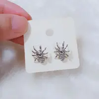 在飛比找蝦皮購物優惠-☆全新☆水鑽蜘蛛耳針式耳環