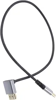 WESIEVYA Bendable 8k Video Cord Male to Male for Tv Computer Set- Angled Monitor Connector Easy Installation