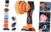 Cordless Car Buffer Polisher w/ 2x2000mAh 21V Batteries, 6 Inch Car buffer