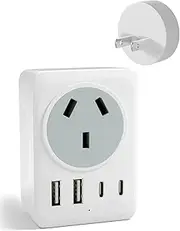 Japan Travel Adapter, AU to Japan Plug Adapter Type A Travel Power Plug for Japan,Philippines,Canada,Mexico,China,Jamaica,Peru and More