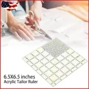 6.5x6.5 inch DIY Acrylic Sewing Quilting Tool Square Patchwork Sewing Ruler