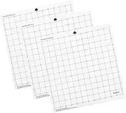 Cutting Pad, Eacam Cutting Machine Special Pad, 12 Inch Measuring Grid Replacement Transparent PP Material Adhesive Mat, with Clear Film Cover for Silhou-ette Ca-meo Plotter Machine 3PCS