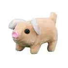 Cartoon Pig Doll Bark Walk Plush Walking Piggy Toy for Baby Twitching Nose