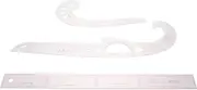 Kisangel 3 Pack Plastic French Curve Rulers Dress Making Ruler Set for Seamstresses