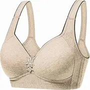 [Generic] Wire Bras for Women Without Steel Ring Bra Front Buckle Underwear Ultralight Nonmarking Front Closure Wireless Bras for Women