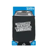 Wish Could Speak Idiot - Funny Novelty Stubby Holder With Base