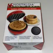 Nostalgia Mini Santa Waffle Maker Red