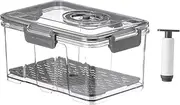 2.5 L High-Quality Food Grade Sealed Vacuum Containers Storage Box for Refrigerator, Comes with Hand Pump Top-Grade Food Grade Refrigerator Vacuum Box with Hand-Powered Sealing Pump
