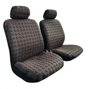 Linen Brown DOT Embossed Seat Covers For Mitsubishi Triton MQ/MR 01/2015 - On