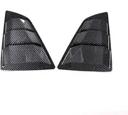 ABS Carbon Fiber Car Rear Side Window Blind Shutter Louver Cover Trim Compatible For NISSAN 370Z Z34 2009-2020 Exterior Accessories(Carbon fiber pattern)