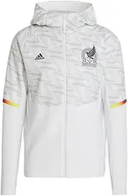 adidas Mexico Game Day Full-Zip Travel White Soccer Hoodie IC4450 Men's Medium