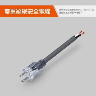 【群加】台灣製造2P 1擴3插工業用動力延長線 TU23V8-5米~15米-夜燈設計/過載保護總開關-【雲升數位】