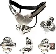 DTRNYCZ BDSM Stainless Steel Chastity Metal Cock Cage Invisible Chastity Belt for Men Underwear Bondage Device Penis Lock SM Bondage Sex Toy(93CM/108CM)