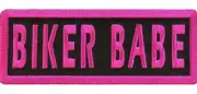 BRAND NEW BIKER BABE (PURPLE) BIKER IRON ON PATCH