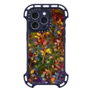 iPhone 16 Pro Ultra Bounce Case MagSafe Compatible AMONGST THE FLOWERS Rainbow Array - Colorful Abstract Summer Floral Pattern Green Red Blue Yellow Garden Flowers Lovely Girly Nature Fine Art Painting Design