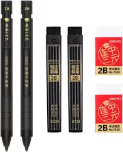 1.8Mm Mechanical Pencils Sketching Drafting Pencil and 2B Black Pencil Lead Refi