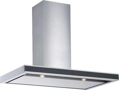 Schweigen 90cm Single 900m3/hr S/S Black Glass Canopy Rangehood DS3326-9ST