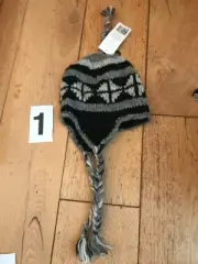 nepalese handmade fairisle wool fleece lined hat large 12 13 14 15 natural 16 y