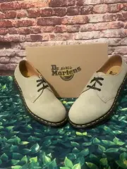 Dr Martens 1461 Suede Oxford Shoes E.H Suede Pale Olive Mens Size 9 WMNS 10