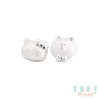 在飛比找Yahoo奇摩購物中心優惠-甜蜜約定 HelloKitty x LINE 最佳拍檔純銀耳