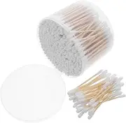 LAPYAPPE Double-ended Cotton Swabs Pack Safe Pointed Tips for Ear Cleaning Beauty Reusable Travel-size Box