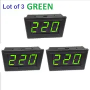 3Pcs GREEN AC 70-500V digital voltmeter LED display 2 wire voltage test meter