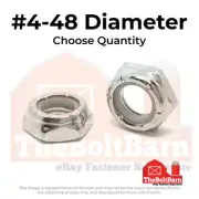 #4-48 316 Stainless Steel Nylon Insert Hex Jam Nuts (Pick Quantity)