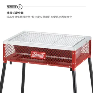【COLEMAN】兩段式輕量烤肉箱 / 紅色 /烤肉 烤箱 CM-9433