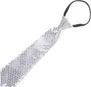 [JUMPLAWN] Shimmering Sequin Necktie for Parties and Costume Accessory Skin-friendly Unique and Festive Design for Dance Shows and Special Occasions