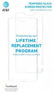 AT&T PureGuard Tempered Glass Screen Protector For iPhone 12 Pro, Clear