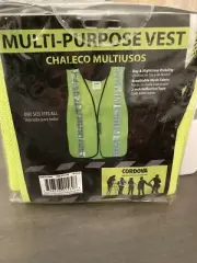 Cordova Adult One Size High Vis Lime Non Rated Multi-Purpose Safety Vest NWT