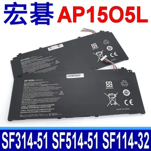 ACER AP15O5L 原廠規格 電池 SF314-51 Swift5 SF514-51 Aspire S13 S5-371 Chromebook R13 CB5-312T N16Q1
