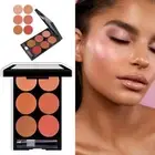 6 Colors Blush Contouring Palette- Makeup Highlighter Matte Eyeshadow Palette ηу