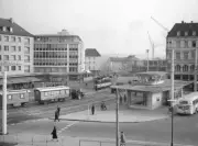 Graf-Adolf-Platz in the centre of Solingen in 1955 Old Photo