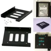2.5" SSD to 3.5"Bay Black HDD Mounting Rack Hard Drive Bracket Dock Tray 1/2pc