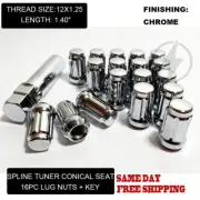 YAMAHA VIKING WOLVERINE YXZ KAWASAKI KRX TEREX LUG NUTS 12MM X 1.25 16PC CHROME