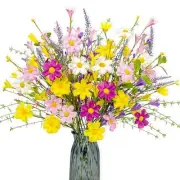 Artificial Spring Flowers 12 Pack Spring Floral Picks 17 Inch Flower Stems